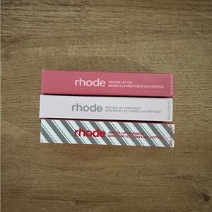 RHODE Lip Trio in Pink, Coral and Striped